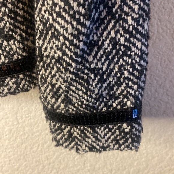 Cynthia Rowley wool blazer jacket sequin herringbone coat country club L - Picture 13 of 13